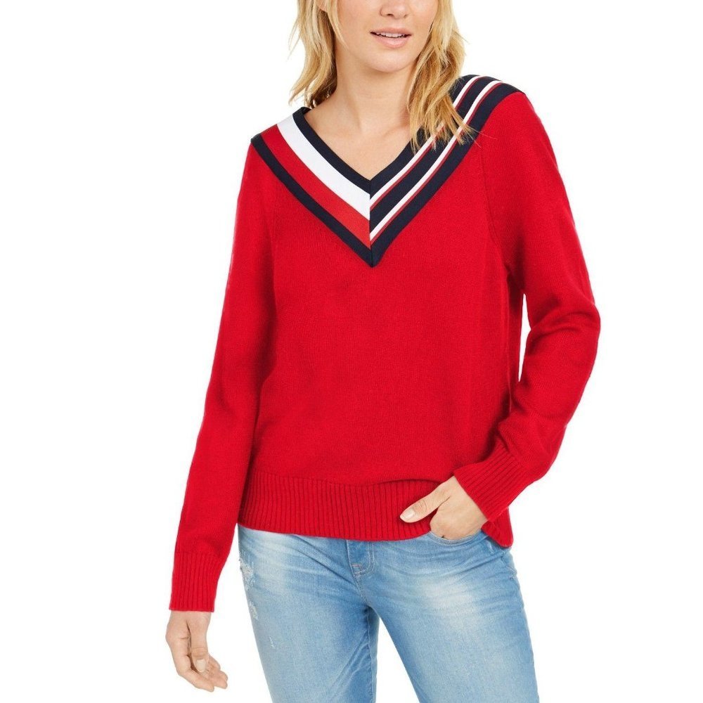 Tommy Hilfiger Signature Red/White/Blue Sweater XL